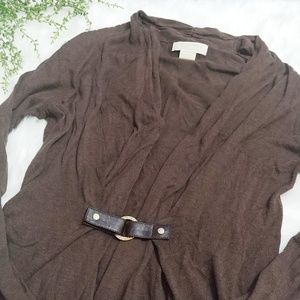 ⚜️ Michael Kors Brown Cardigan Gold Hardware